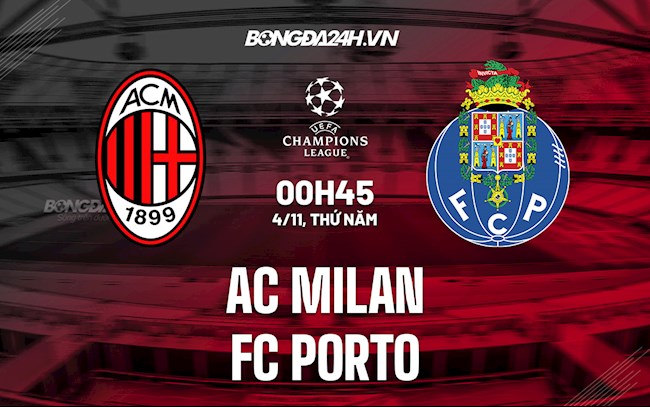 soi kèo ac milan vs porto