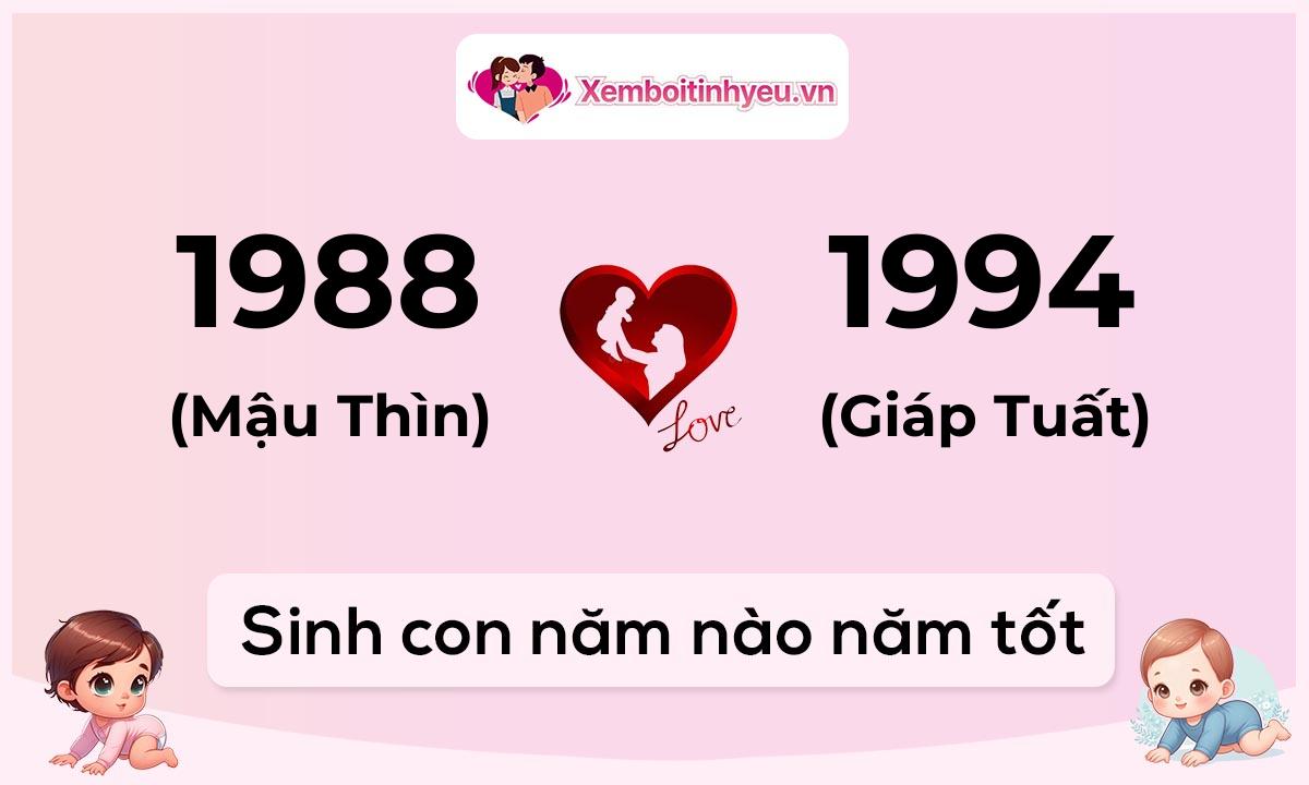 Chồng sinh năm 1988 vợ 1994 sinh con năm nào tốt? (Giải đáp thắc mắc chi tiết)