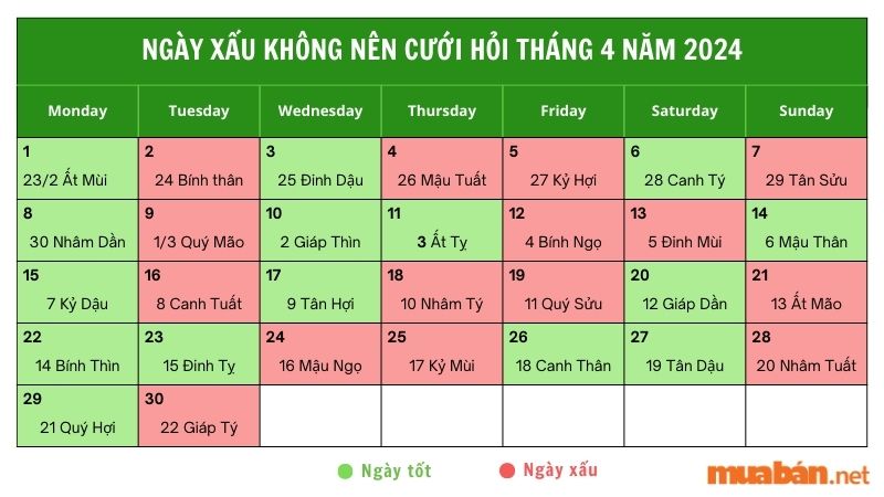 Xem ngày cưới tháng 4 năm 2020 ở đâu chuẩn?  Hãy tham khảo ngay tại đây!