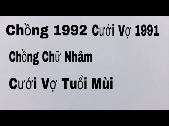 Tuổi chồng 1992 vợ 1991 có hợp không? Những điều cần biết trước khi cưới!