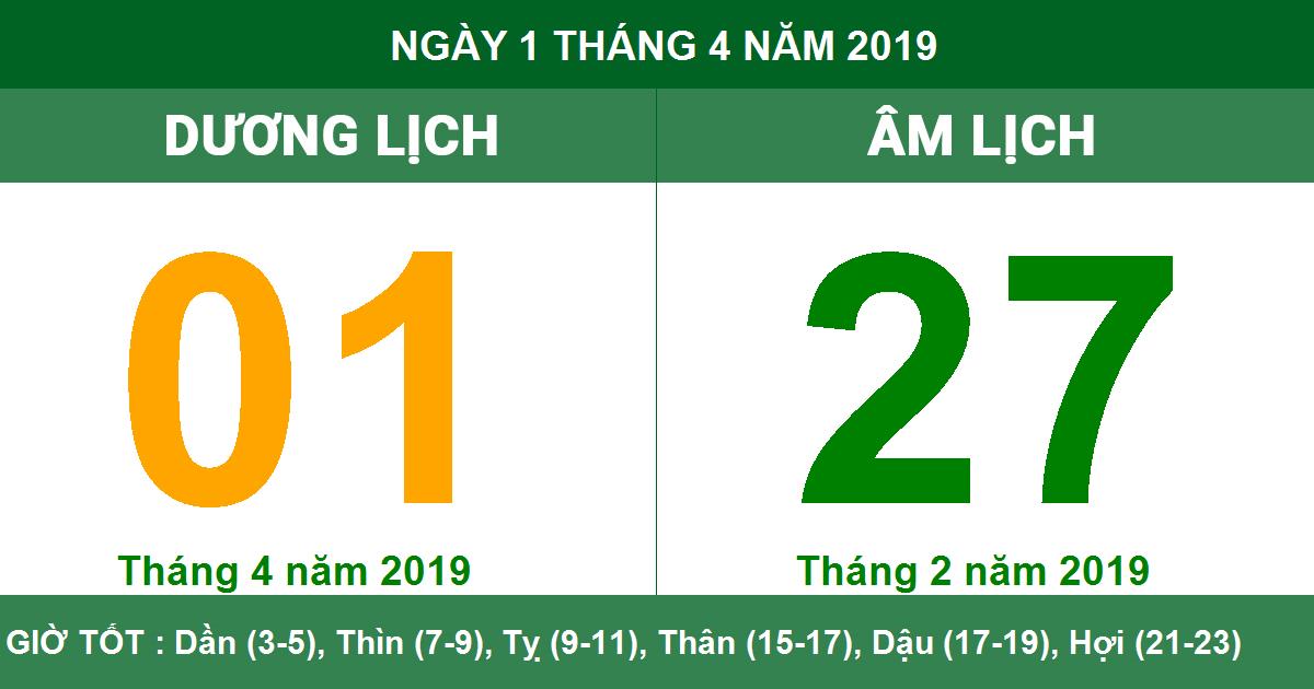 Xem Ngay Tot Xau Thang 4 Nam 2019 Theo Lich Van Nien Chuan Nhat