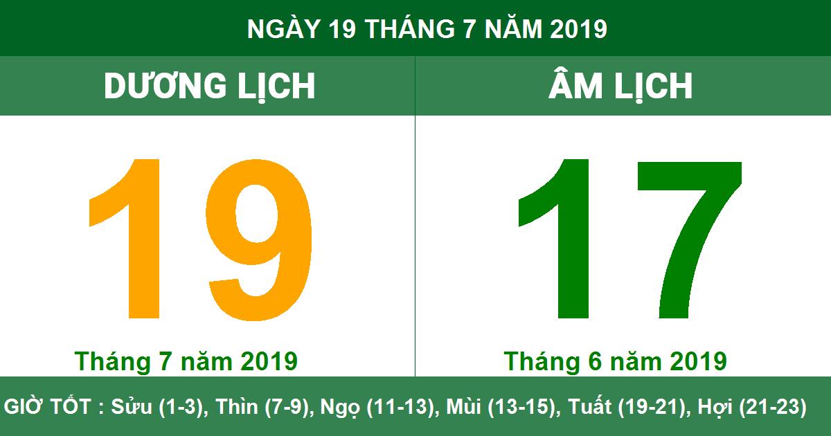 Tháng 7 năm 2019 ngày nào tốt? Xem ngày tốt tháng 7 năm 2019 để gặp may mắn!
