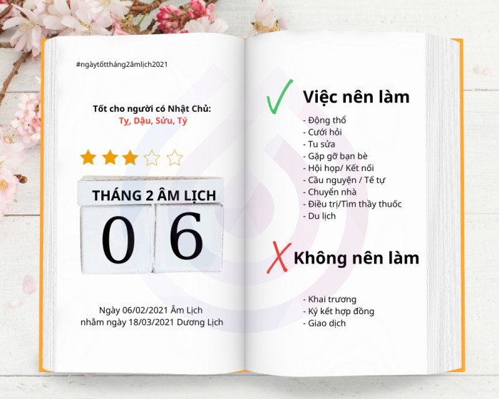 Làm sao để xem ngày tốt tháng 2 âm năm 2021? Mẹo đơn giản cho bạn!